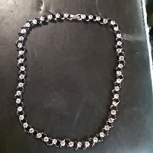 Chic Black and Silver Women's Necklace